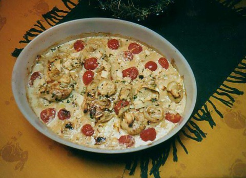 <i>Überbackene</i><i>Putenschnitzel</i><i>griechisch</i>